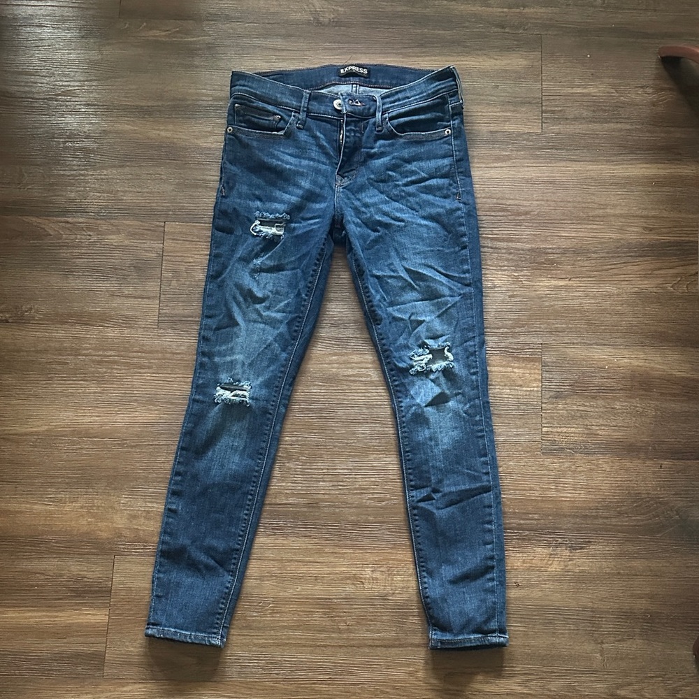Express Dark Blue Skinny Jeans